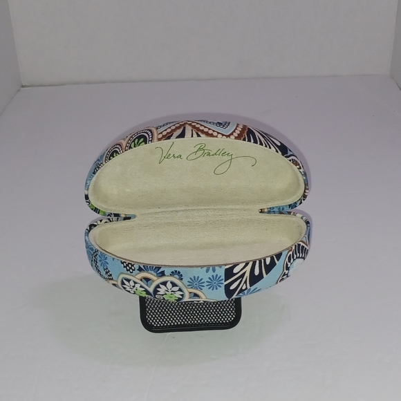 Vera Bradley "Blue Floral Java" Hard Eyeglass Case, Large, EUC - Picture 2 of 6